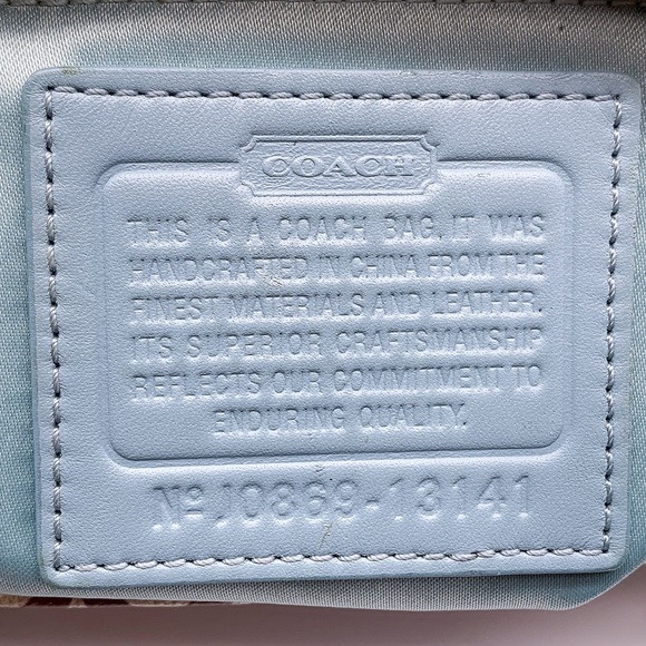 Coach Leah Optic Art Coated Canvas Crossbody Shoulder Bag in Brown Ivory - Picture 13 of 16